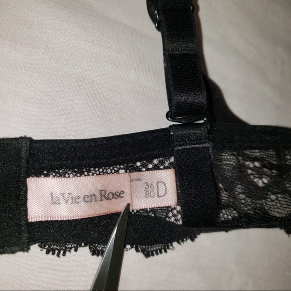 La Vie En Rose Intimates & Sleepwear La Vie En Rose Black Floral